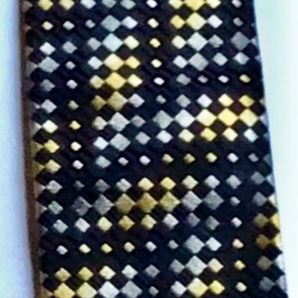 Missoni  Black & yellow all silk  skinny Tie made in Italy  🇮🇹 - Picture 3 of 9